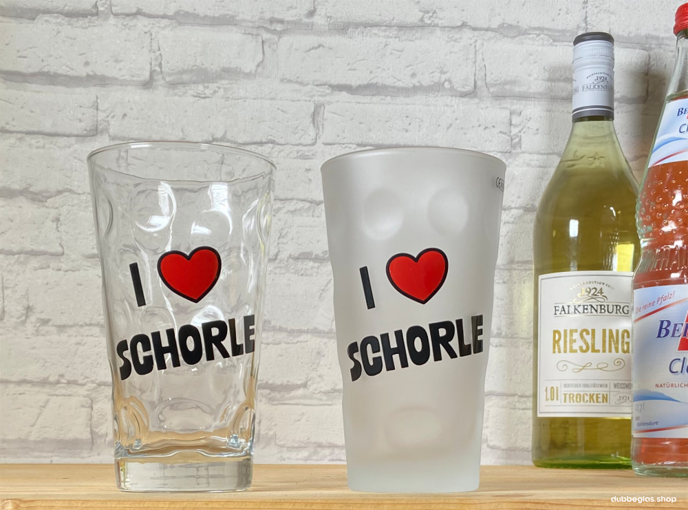 I love Schorle Dubbegläser