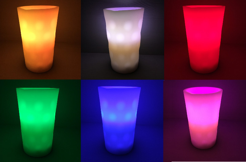 LED Dubbeglas Kerze, Dubbelicht und Dubbekerze mit Farbwechsel