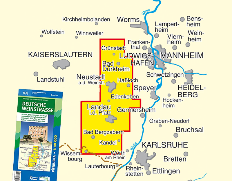 Südpfalz - Landkreis Germersheim Wanderkarte 1:40.000