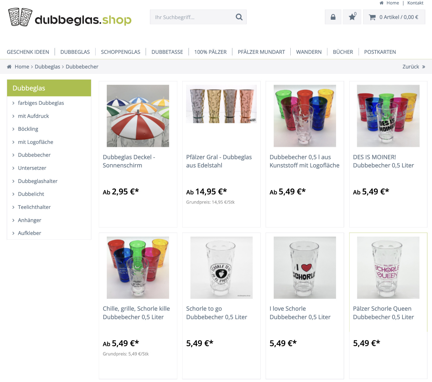 dubbebecher - dubbeglas shop