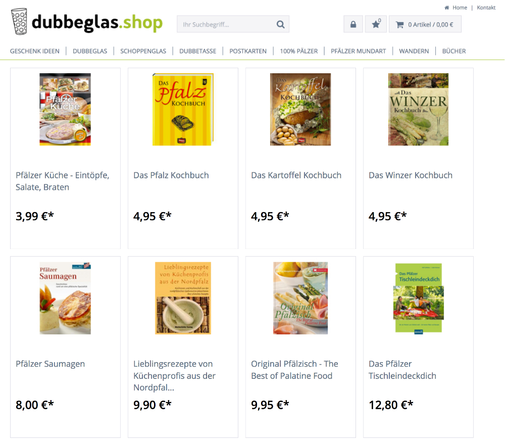 pfalz kochbuch - dubbeglas shop 